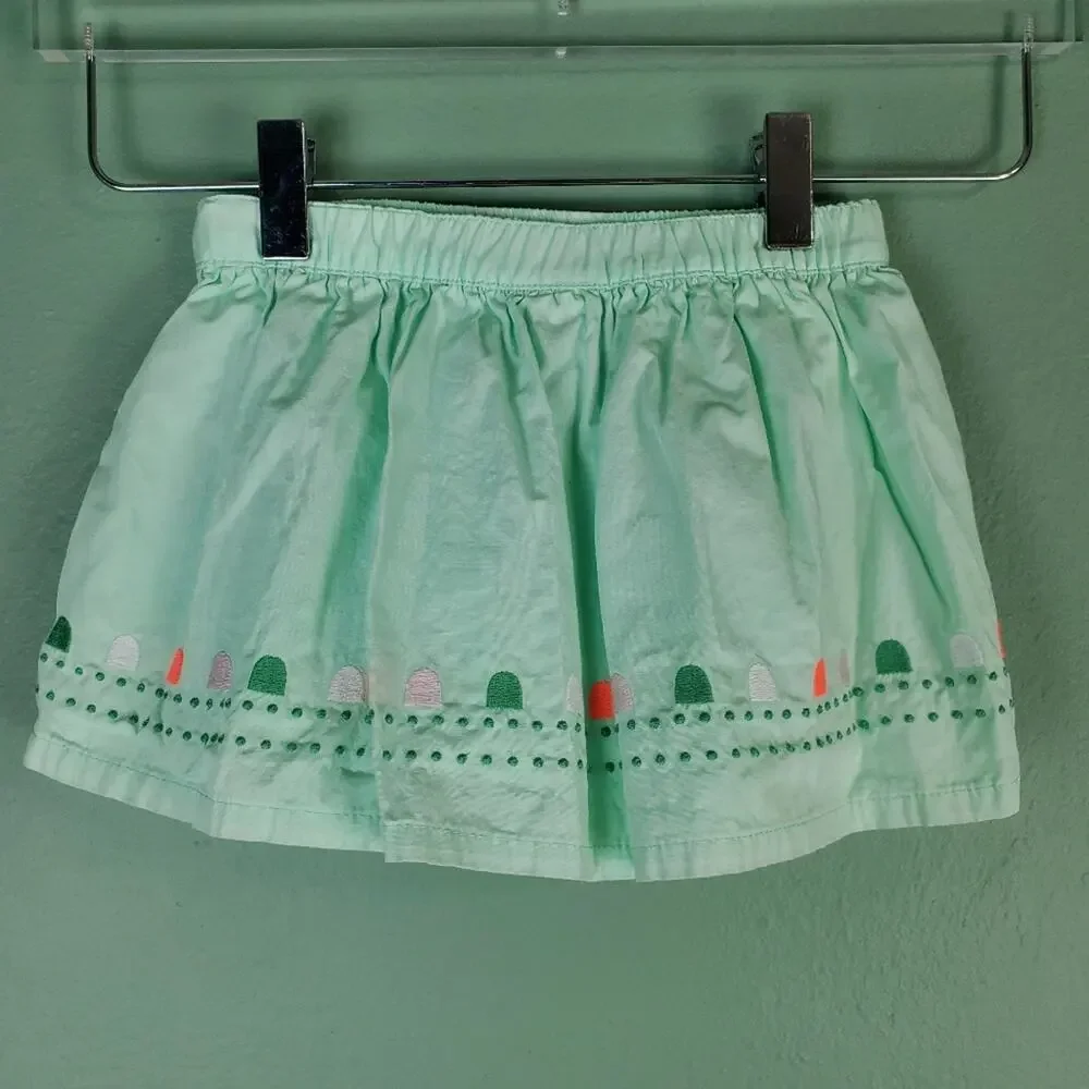 Gymboree Island Cruise Embroidered Green Skirt Size 2T